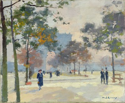 Der Arc de Triomphe im Herbst, Paris von Jules Ernest Renoux